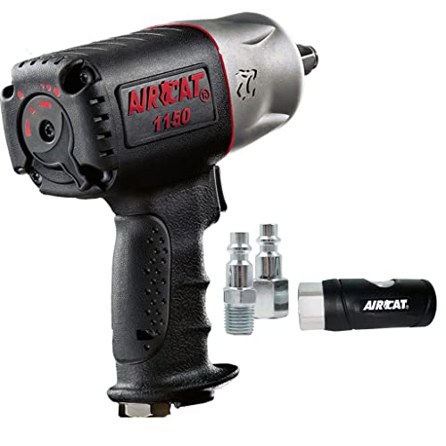 AIRCAT Pneumatic Tools 1150 1/2-Inch Drive "Killer Torque" Composite Impact Wrench 1295 ft-lbs, with coupler set - Image 1