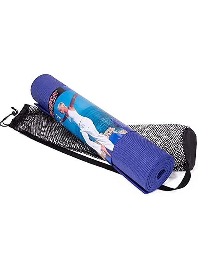 Mesuca 1666 Yoga Mat With Carry Net (Blue 6Mm)