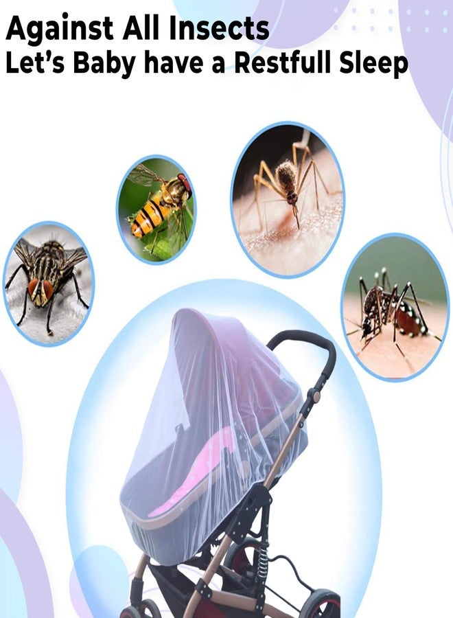Bembika Baby Stroller Mosquito Net The Ultimate Mosquito Net for Kids, Perfect Pram Net Cover, Ideal Mosquito Net for Baby Strollers and Prams, Compact and Stylish in Nature (White) - Image 5