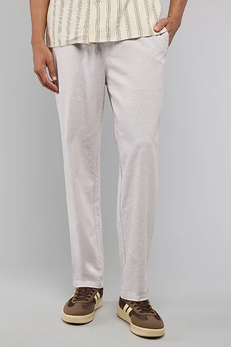 R&B Solid Loose Fit Pants with Elastic Waist