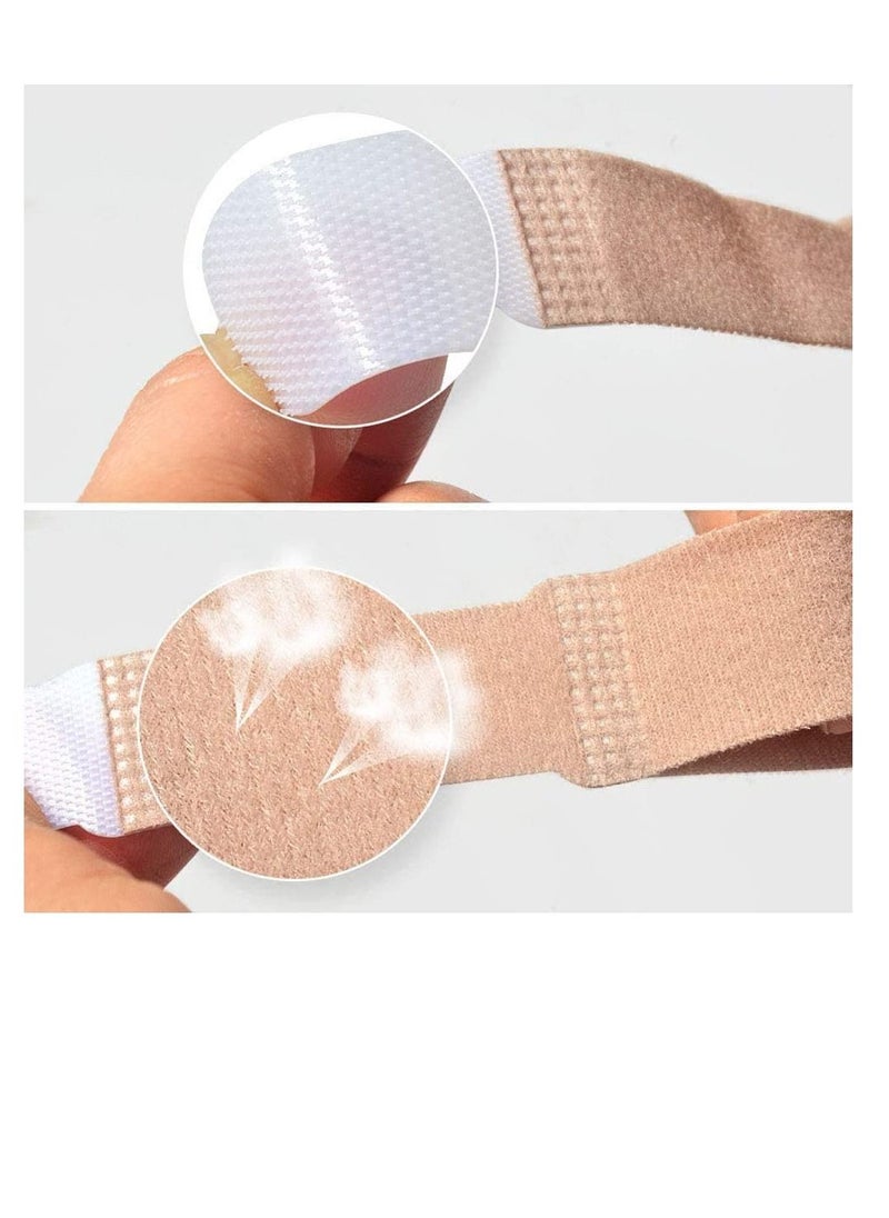 Excefore - Broken Toe Wraps Fabric Toe Splint Toe Correct Toes Cushioned Bandages Finger Protectors Straightener Hammer Toe Separators Corrector for Your Big Toes Beige, 10 Pcs Toe Wraps - Image 1