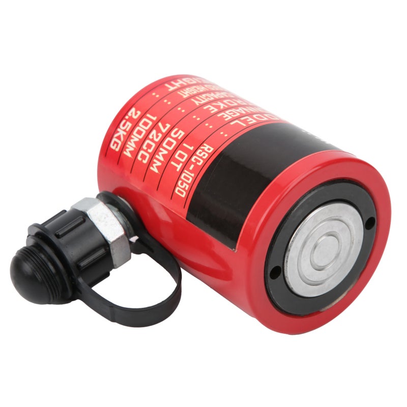 Hydraulic Cylinder 10T 50mm Stroke Red - Threaded ZG3/8in Connector 45# Steel for Industry - Image 2