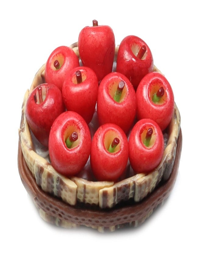 ThaiHonest Realistic Red Apple, Orange & Grapes Fruit Basket Figurine - Miniature Dollhouse Accessory, Perfect DIY Dollhouse Food, Kitchen Miniature - Image 3