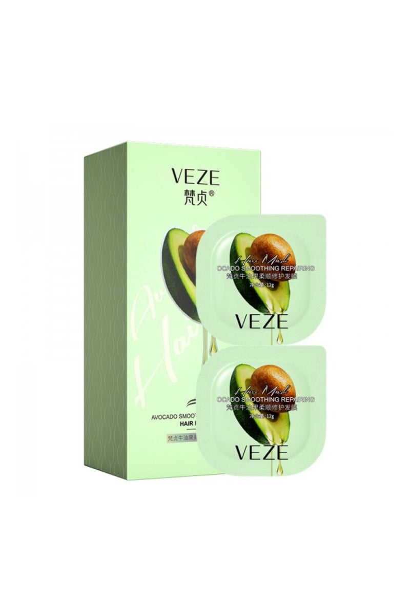 VEZE Avocado Hair Moisturizing Mask 6 Pieces, to Improve Dry and Normal Hair Condition Suitable for Both Men and Women - Image 1