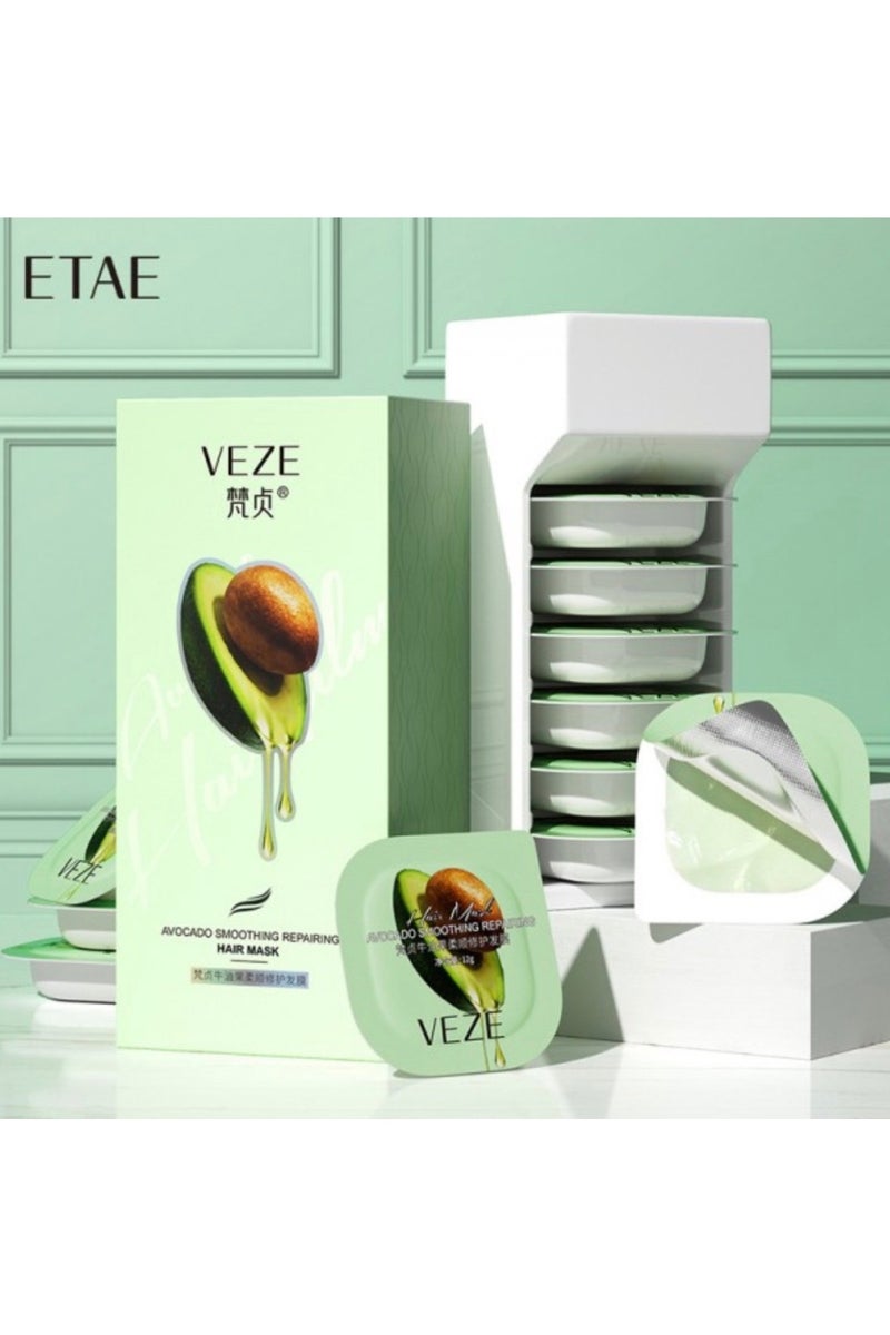 VEZE Avocado Hair Moisturizing Mask 6 Pieces, to Improve Dry and Normal Hair Condition Suitable for Both Men and Women - Image 2