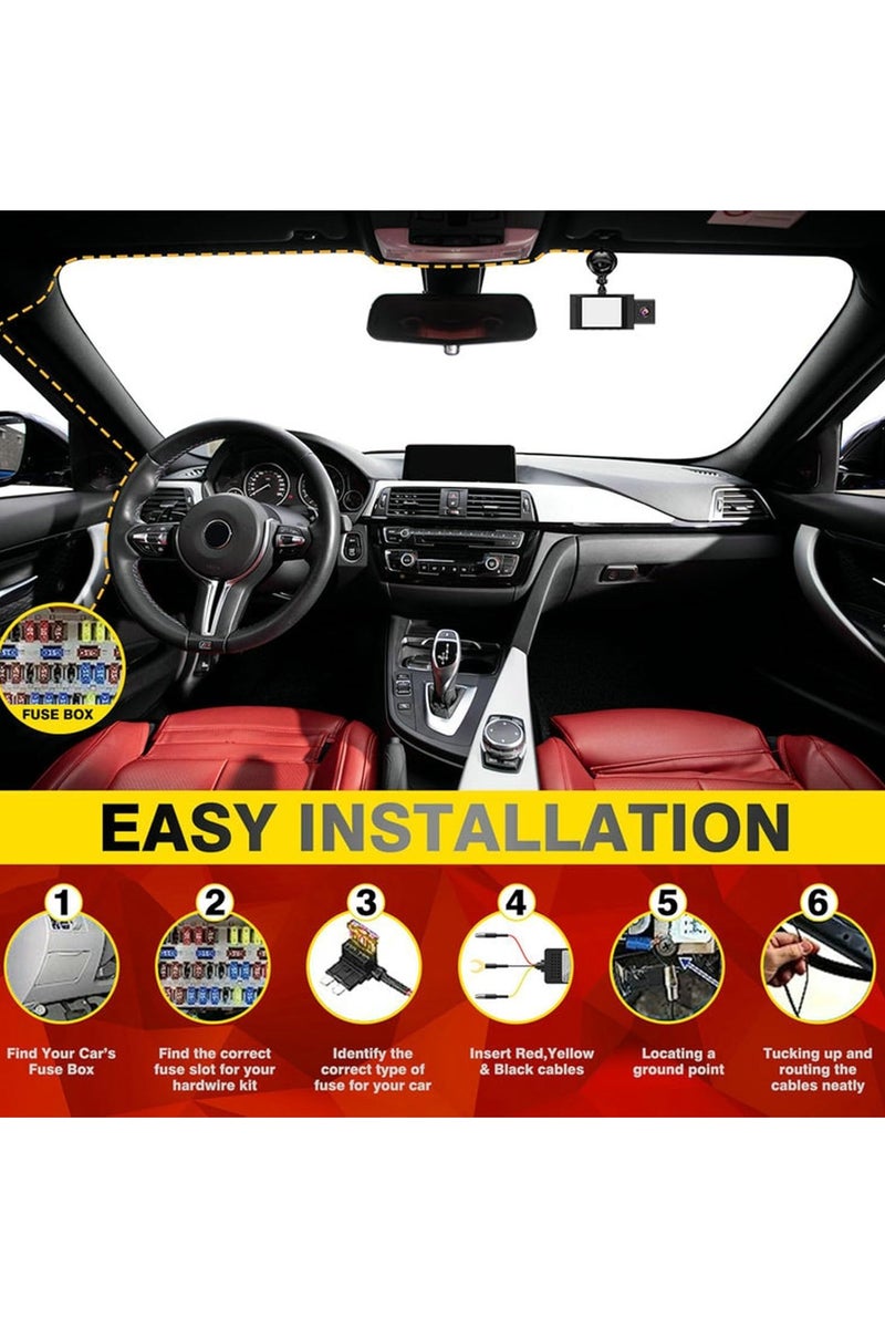 Hardwire Kit,for Dashcam DC 12-24V to 5V/3A Low Voltage Protection 24h Parking Surveillance Equipped with a small power connec,Dash Cam Hardwire Kit,Car Dash Camera Type C Charger Hard Wire Kit - Image 5