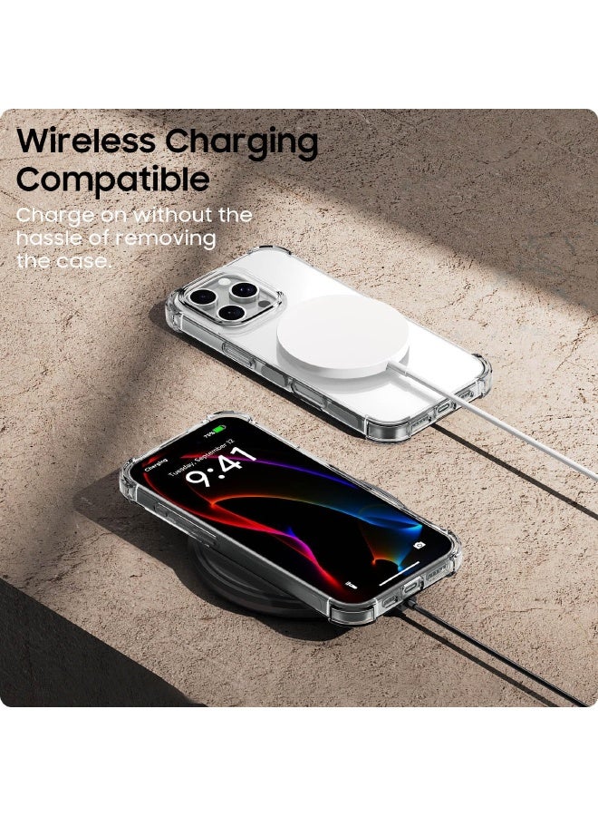 IDEWEI iPhone 16 Pro Max Case, Crystal Clear Case with Four Corner Shockproof Airbags, Slim Flexible TPU Rubber Soft Silicone Anti Slip Back Cover for iphone 16 Pro Max 6.9''  (Clear) - Image 5