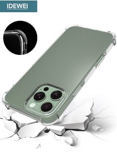 IDEWEI iPhone 16 Pro Max Case, Crystal Clear iPhone 16 Pro Max Case with Four Corner Anti-Fall Airbags, Slim Flexible TPU Rubber Soft Silicone Anti Slip Back Cover for Apple iphone 16 Pro Max (Clear)  - Image 1