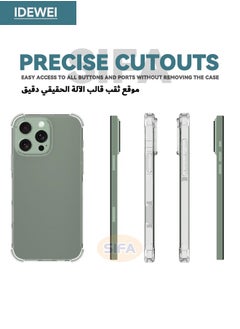 IDEWEI iPhone 16 Pro Max Case, Crystal Clear iPhone 16 Pro Max Case with Four Corner Anti-Fall Airbags, Slim Flexible TPU Rubber Soft Silicone Anti Slip Back Cover for Apple iphone 16 Pro Max (Clear)  - Image 4