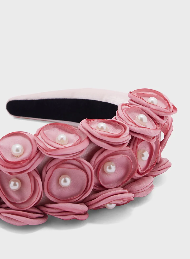ايلا ليمتد اديشن Floral Rose Pearl Detail Headband
