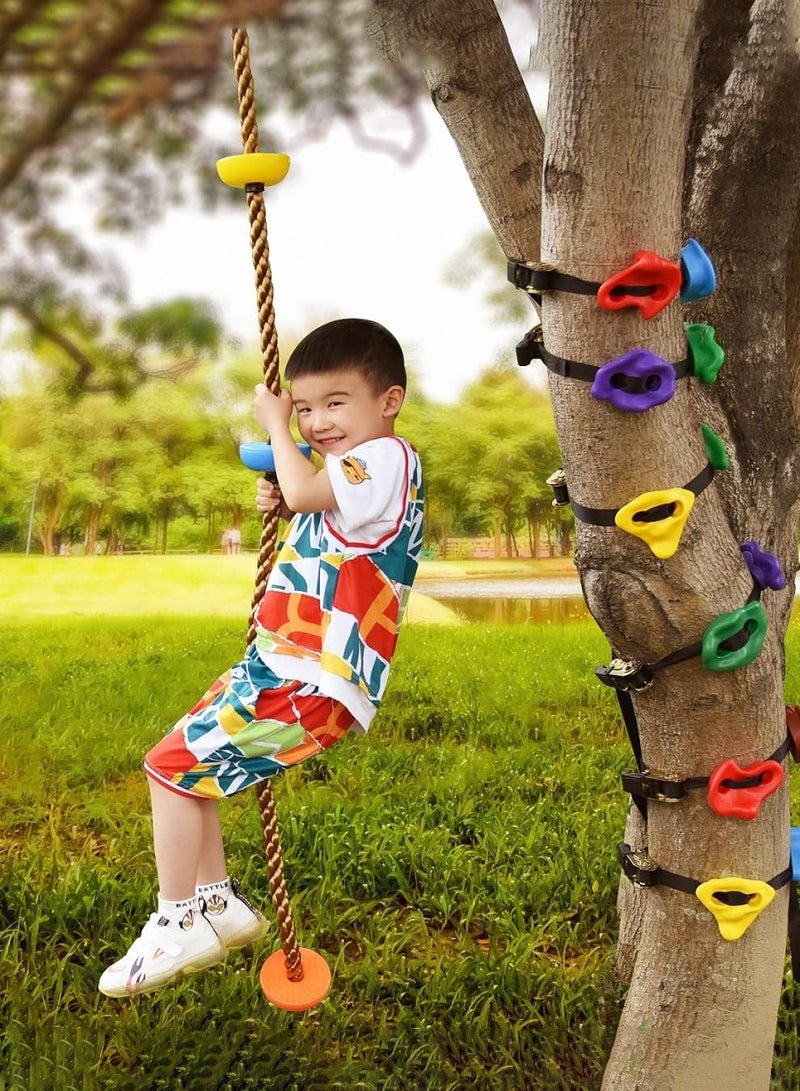Tree Climbing Frame Kids Climbing Rope, Outdoor Obstacle Course Climbing Kit - Image 5