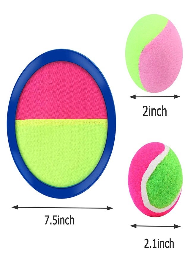 Aneco Toss and Catch Ball Game Set, Outdoor Beach Games with 6 Paddles and 6 Balls Storage Bag for Sports & Outdoors Yard Family Games - Image 2