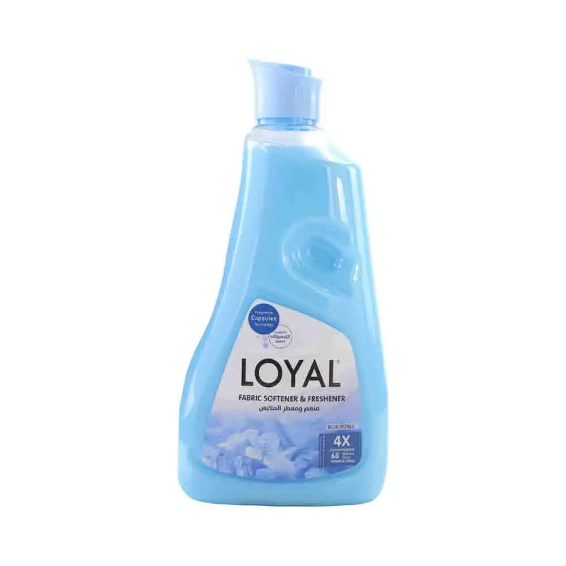 Loyal Fabric Softener and Freshener Laundry Detergent with Blue Petals fragrance, 1500 ml - Image 1