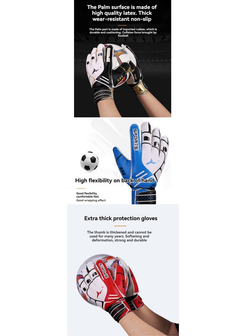 Red Kids Size 7 Soccer Goalkeeper Gloves, Youth Adult Soccer Goalkeeper Gloves, High Performance Goalkeeper Gloves, Breathable Soccer Gloves With Grip For The Toughest Saves, Training And Matches - Image 4