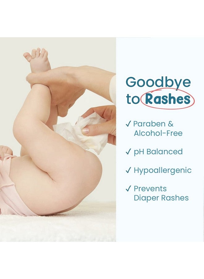 موذر سبارش مناديل مبللة للأطفال تحتوي على 98% من الماء، مناديل مبللة مصنوعة من النباتات، 80 منديلًا مع غطاء، عبوة من 3 قطع - Image 4