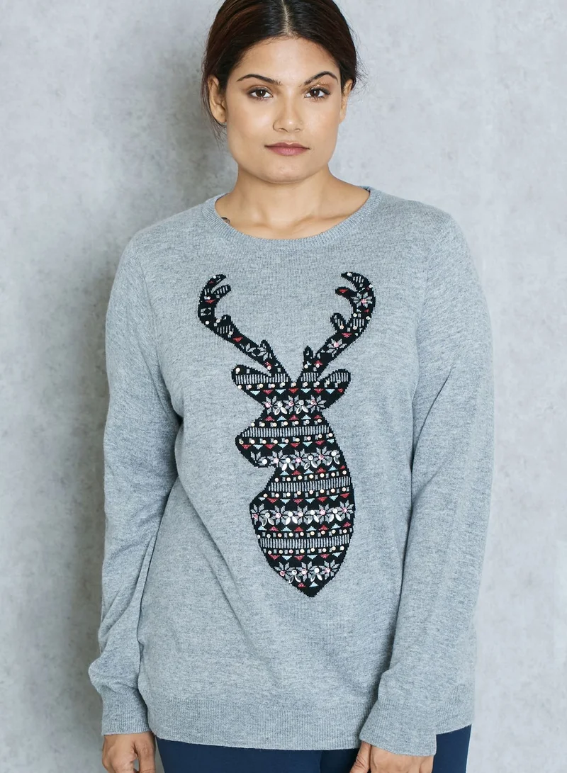 EVANS Reindeer Sweater
