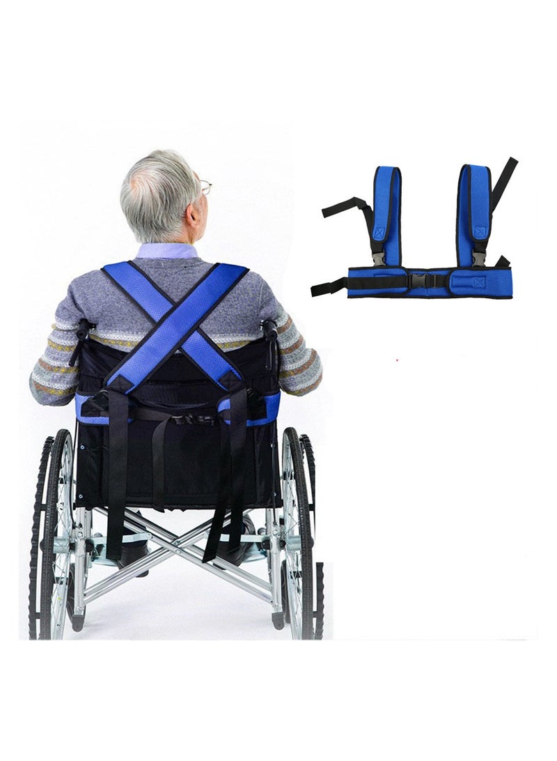 Generic Wheelchair Fall Prevention Safety Seat Belt Shoulder Fixing Straps Nursing Band For Elderly Patients Harness Brace Support Vest  - Image 1