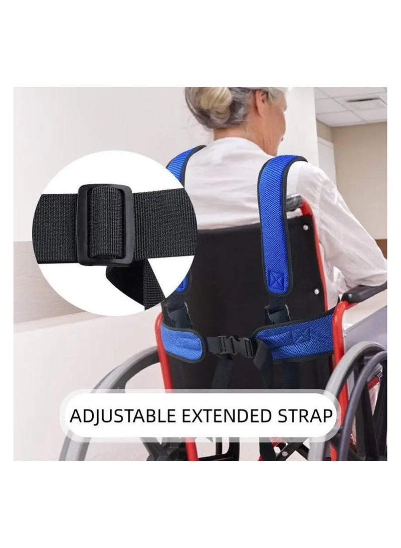 Generic Wheelchair Fall Prevention Safety Seat Belt Shoulder Fixing Straps Nursing Band For Elderly Patients Harness Brace Support Vest  - Image 2