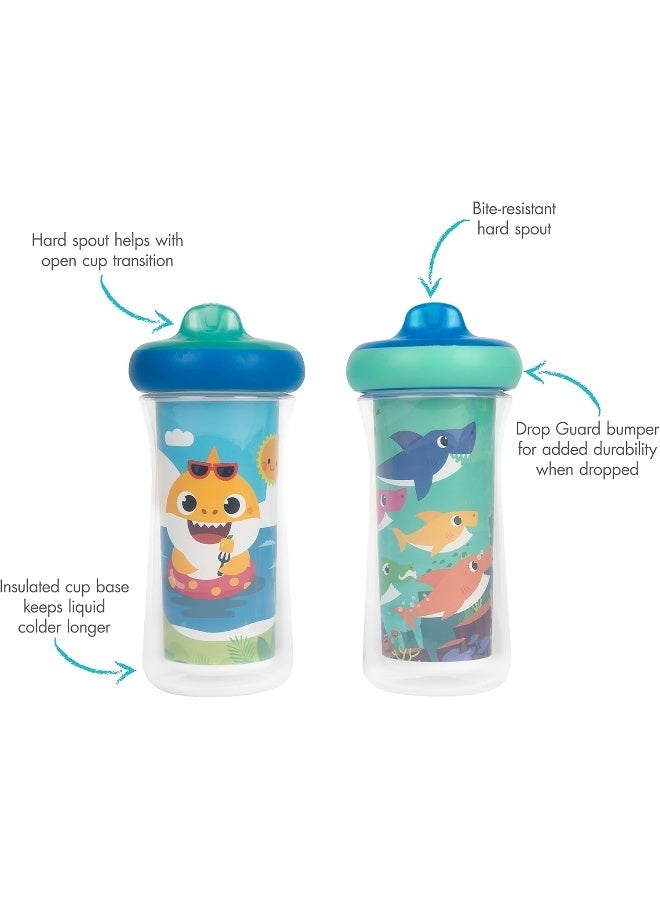 The First Years Pinkfong Baby Shark Insulated Sippy Cup - Spill Proof Toddler Cups - Made Without BPA - 9 Oz - 2 Count - Image 2