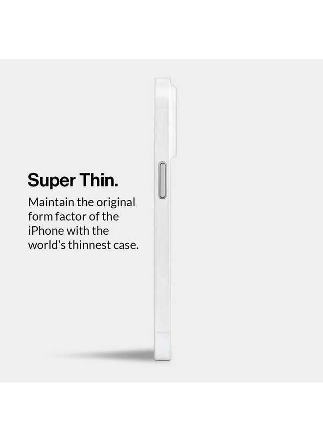 totallee Thin iPhone 15 Pro Case, Thinnest Cover Ultra Slim Minimal - for Apple iPhone 15 Pro (2023) (Frosted Clear) - Image 3