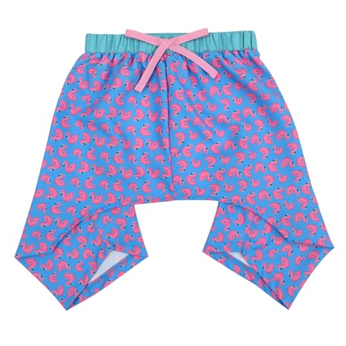HDE شورت سباحة للكلاب من HDE شورتات هاواي للشاطئ وحمام السباحة للكلاب من XS إلى XXL مع رسومات فلامنجو - S - Image 1