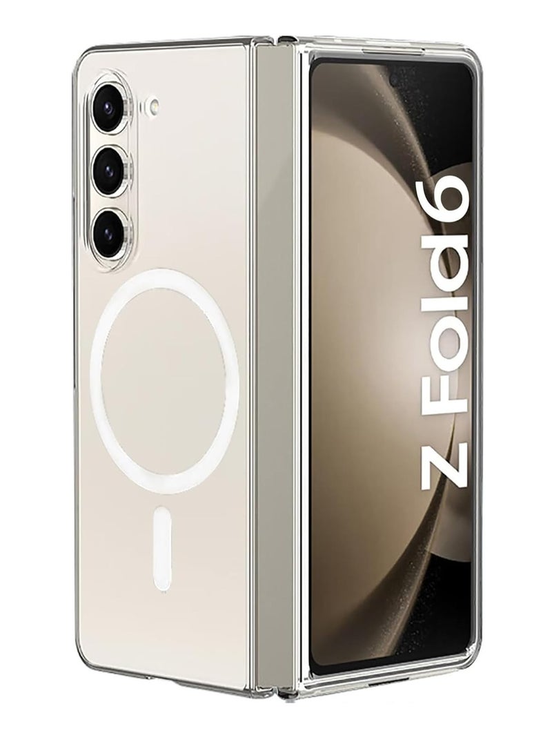 Crystal Clear Case for Samsung Galaxy Z Fold 6 with Full Protection Compatible with Wireless Charging, Shockproof Soft TPU Phone Cover For Samsung Z fold 6 (Samsung Galaxy Z Fold 6) - Image 1
