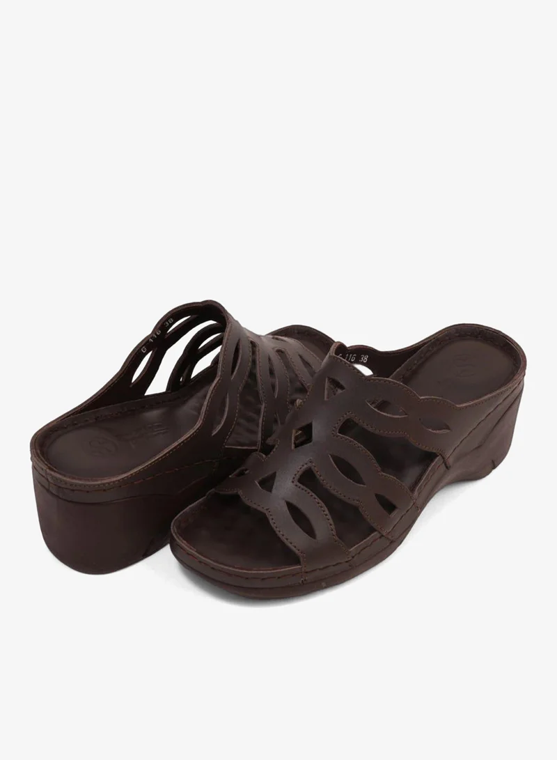 Comfort Plus  COMFORT PLUS LADIES SANDALS  - GG116 BROWN for Women | Best Price UAE