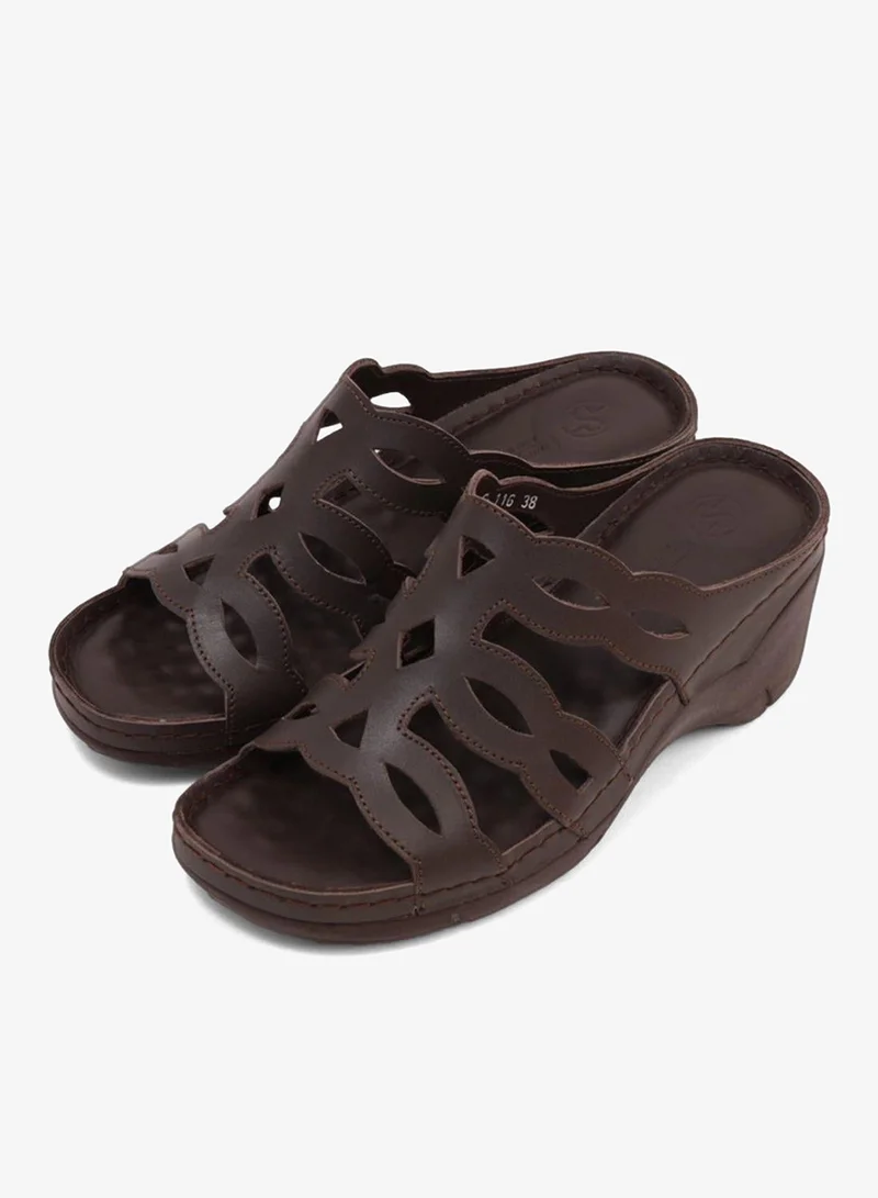 Comfort Plus  COMFORT PLUS LADIES SANDALS  - GG116 BROWN for Women | Best Price UAE
