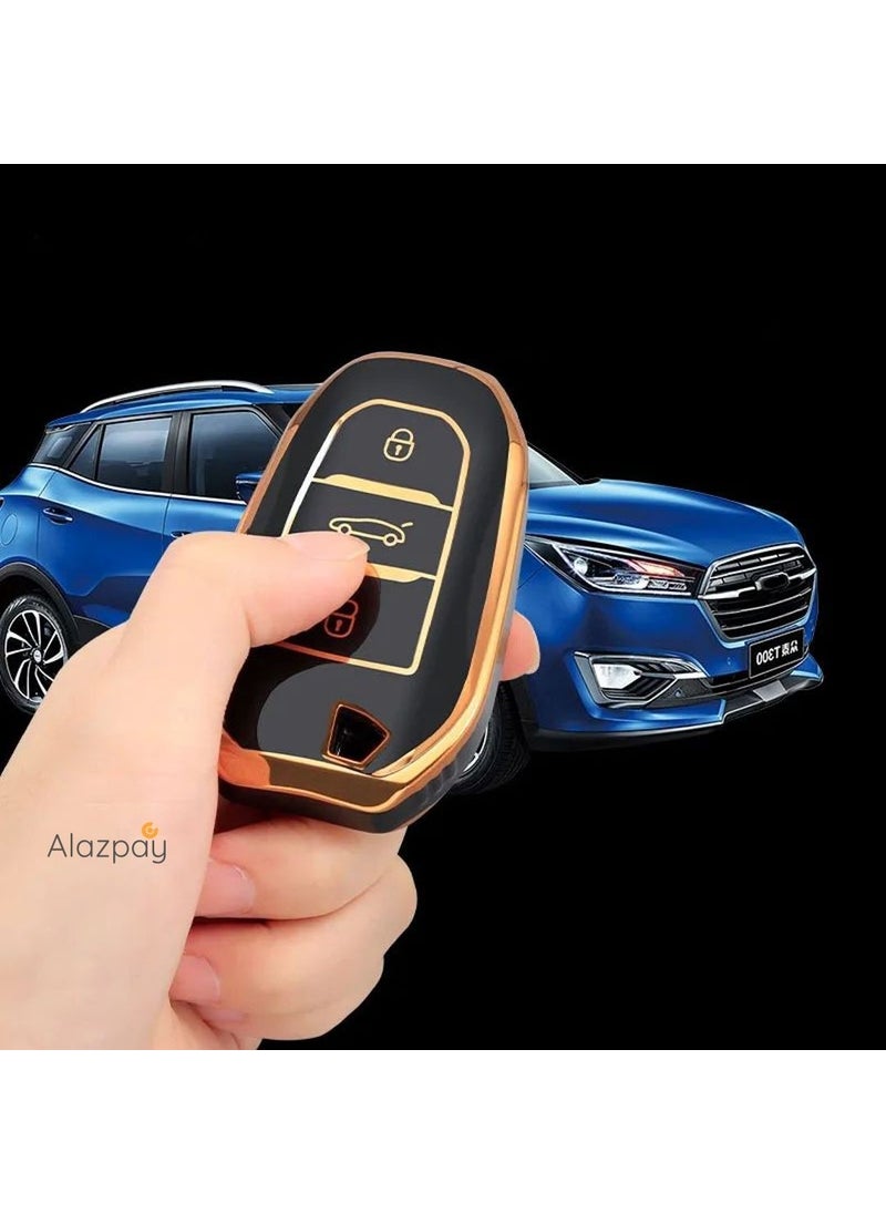 Alazpay Peugeot 208 308 508 2008 3008 5008 TPU Key Case (Without Switchblade)  - Image 4