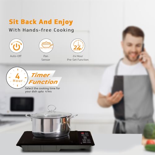 V-Guard VIC 1.2 Induction Cooktop | 1200 Watt Electric Induction Cooker With 7 Power Levels | 3 kV Surge Protection | Push Button | Auto-Cutoff | Auto Pan Detection | A-Grade Crystalline Glass - Image 5