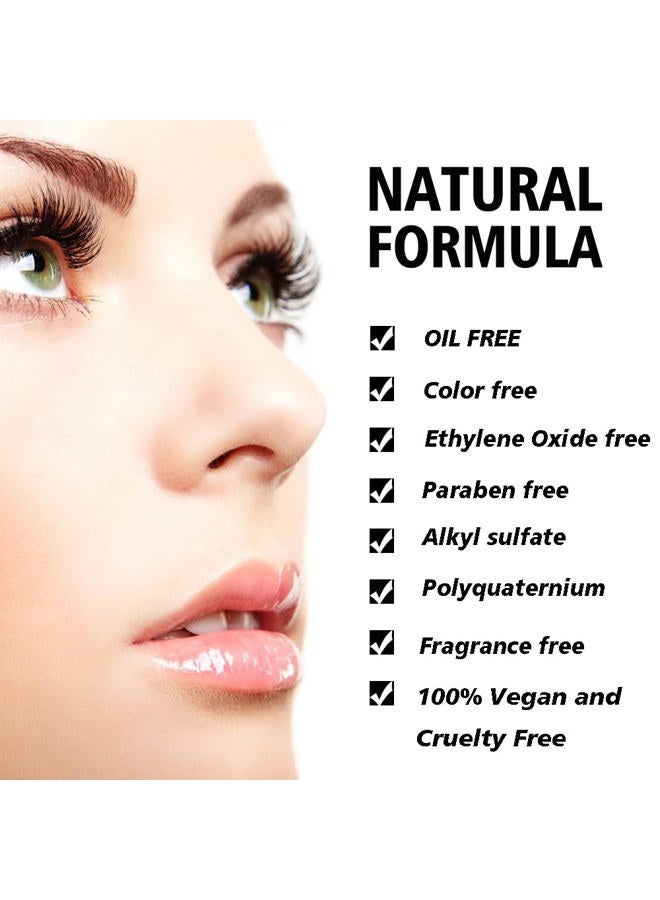 Mererke_Pretty Eyelash Extension Cleanser 50 ml + Brushes + Rinse Bottle Eyelid Foaming Cleanser, Lash Foam Shampoo for Extensions and Natural Lashes, Makeup Remover For Salon and Home Use - Image 3