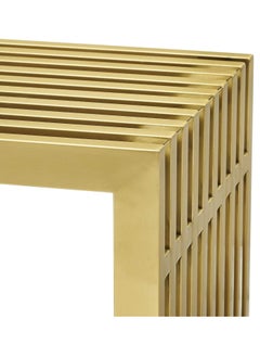 HOME TASTE TOMSUN Pre-Assembled Gold Metal Console Table - Modern Entryway, Hallway, and Sofa Table with Narrow Design for Living Room, Bedroom, or TV Stand - 120 x 40 x 80 cm  - Image 4