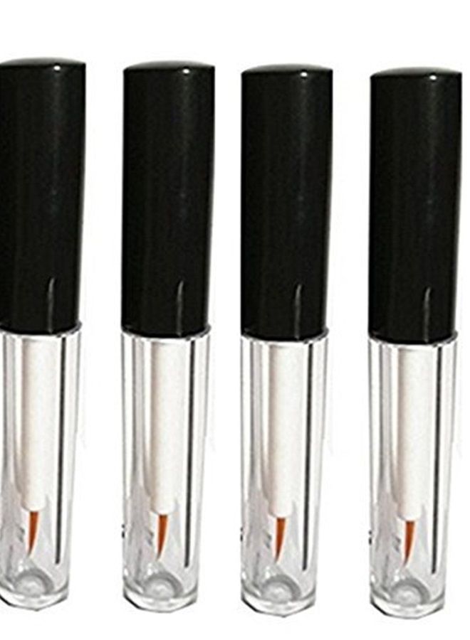 LASSUM 4 قطع حاوية أنبوب كحل بلاستيكي فارغ قابلة لإعادة التعبئة لزيت نمو الرموش، ماسكارا، أنبوب سائل لمعة العين، 5 مل - Image 1