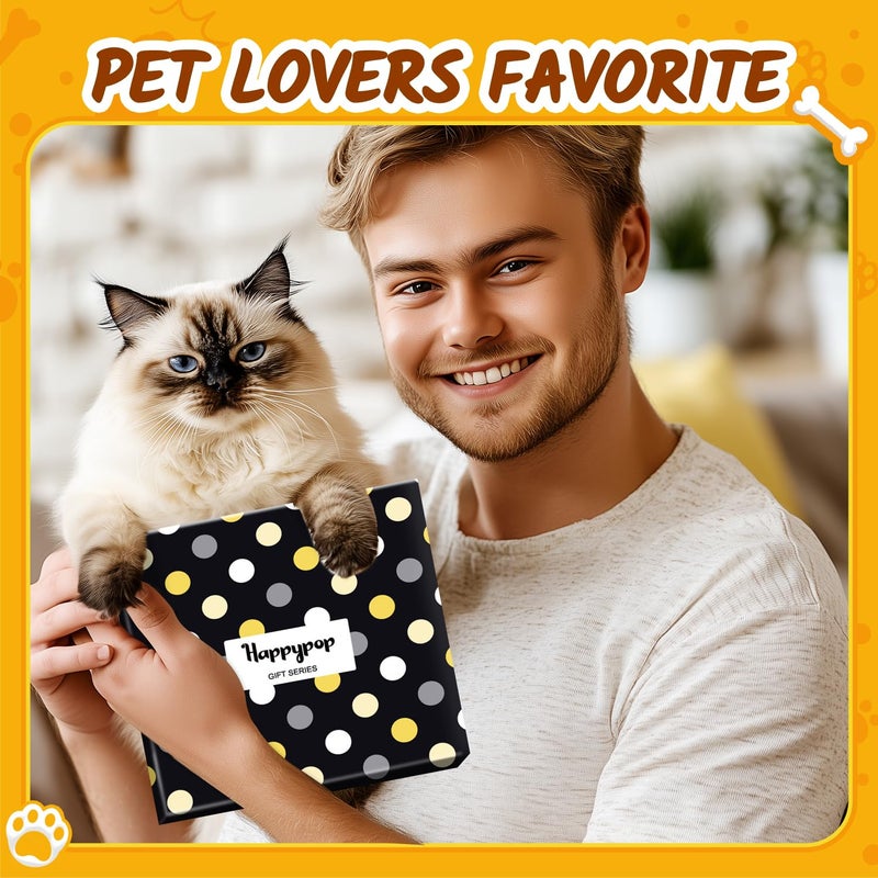 Happy Pop HAPPYPOP Funny Cat Gifts for Cat Lovers Cat Dad Gifts, Novelty Cat Socks Crazy Silly Fun Socks for Men Husband - Image 5