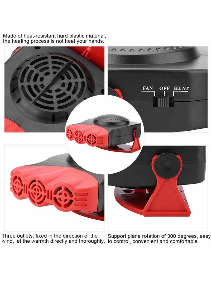 SYOSI Car Defroster Portable, Windshield Window Ceramic Heater with Cooler Fan, 12V 150W Heater, Glass Defrost Snow Electric - Image 4