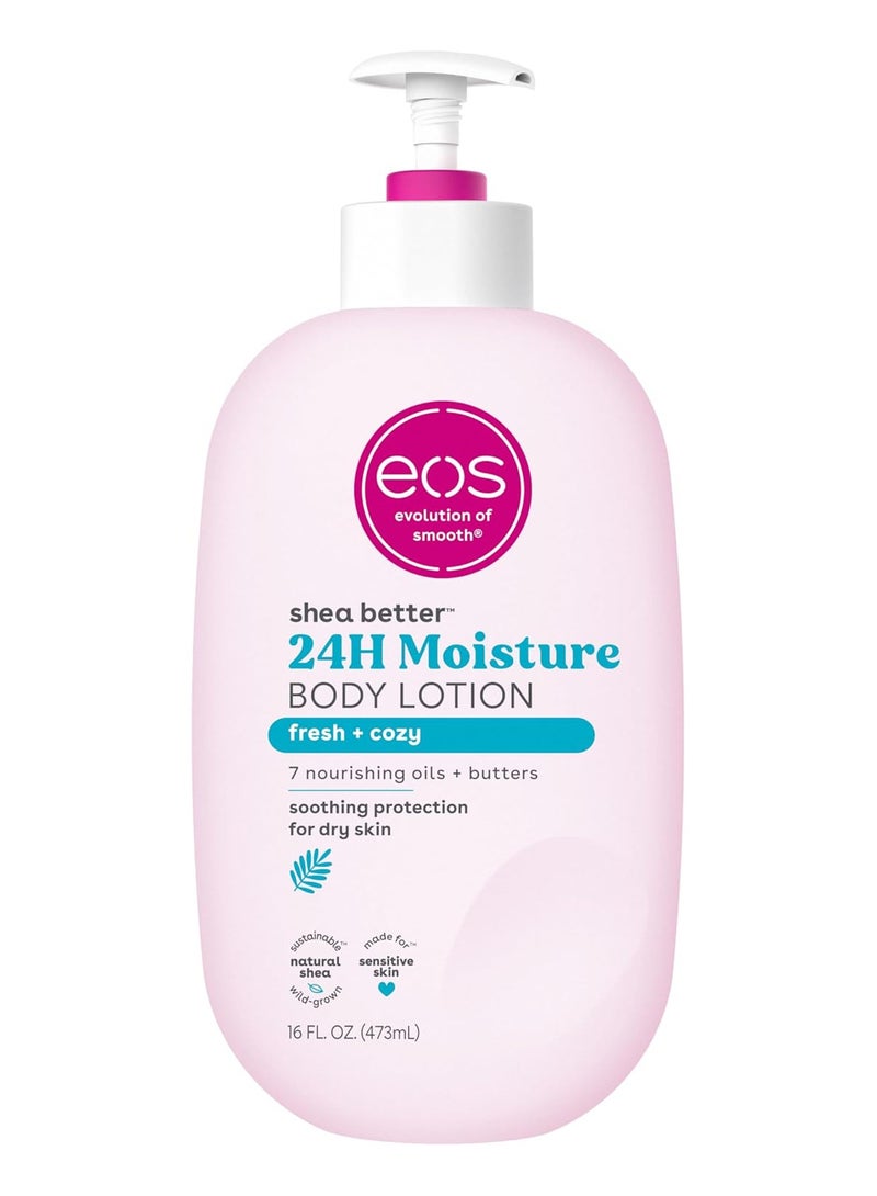 EOS Shea Better Body Lotion Fresh & Cozy 16 fl oz - Image 1