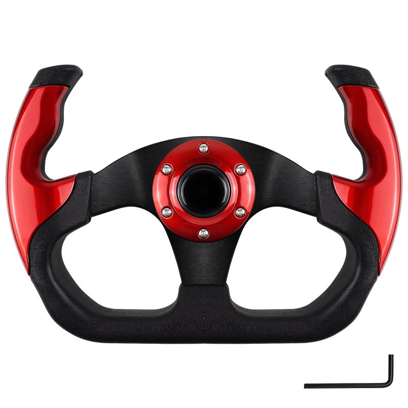 QYMOPAY Golf Cart Steering Wheel, Skid Steering Wheel, Universal Golf Cart for Club Car EZGO RXV and TXT, Yamaha, Precedent Tempo, DS - Image 1