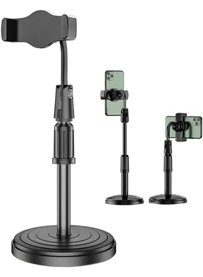 Universal Mobile Phone Holder Stand, Height Angle Adjustable Cell Phone Stand for Office, Flexible Desk iPhone Stand Compatible with All Phones - Image 1