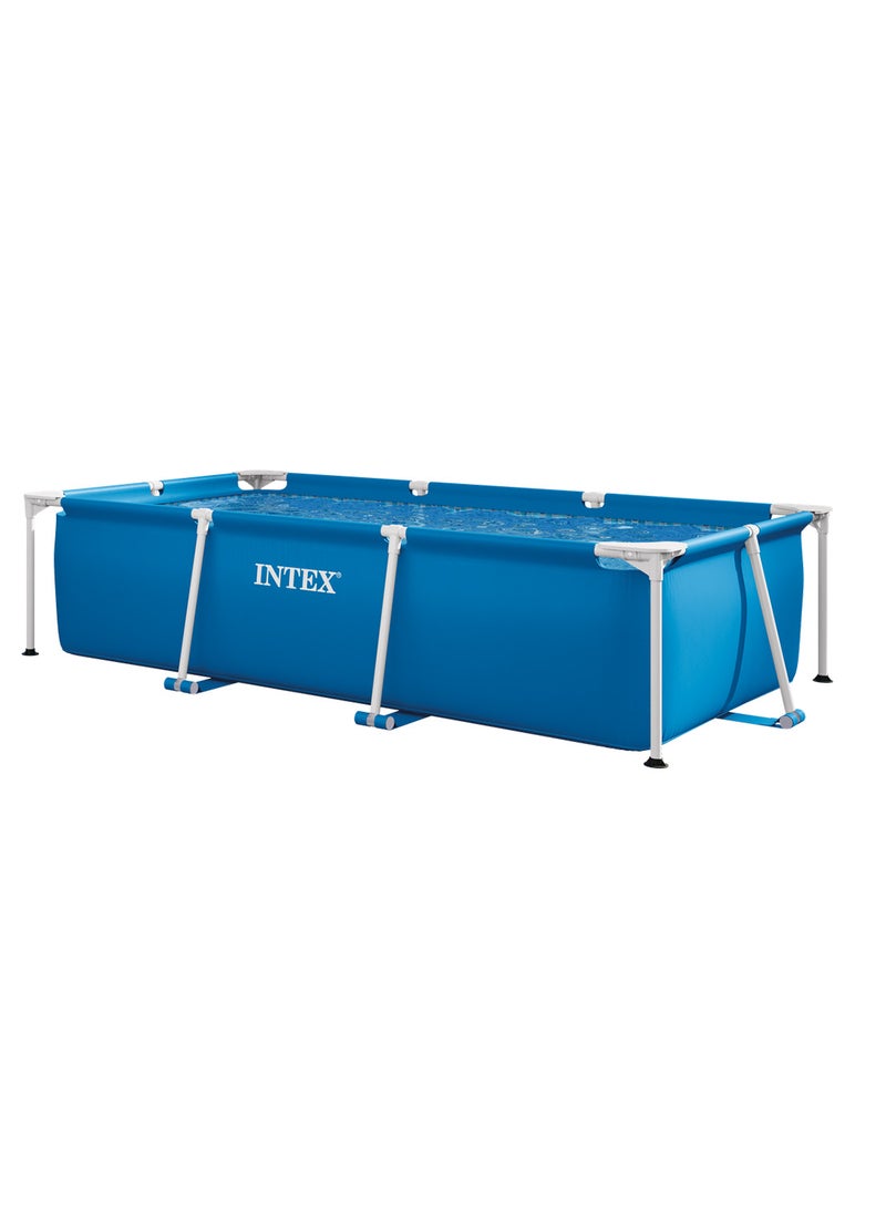 INTEX Superior Strength And Longer Durability Sturdy Rectangular Unisex Frame Swimming Pool Blue Model 28271 Summer Fun Water Play - Image 1
