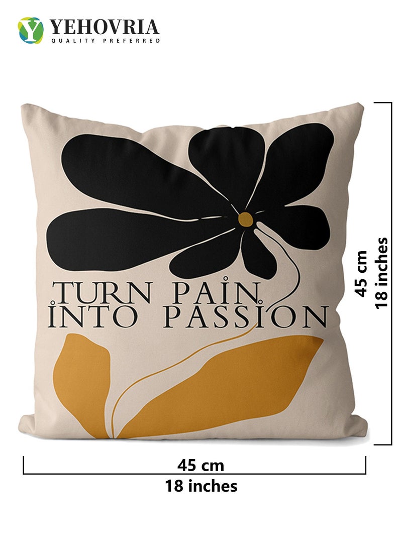 YEHOVRIA Pillow Covers Set of 4, Throw Pillow Cover, Short Plush Cushion Cover, Decorative Nature Plant Cushion Covers 45cm x 45cm,For Living Room Sofa Couch Bed Pillowcases 18x18 inches（Double sided pattern） - Image 4