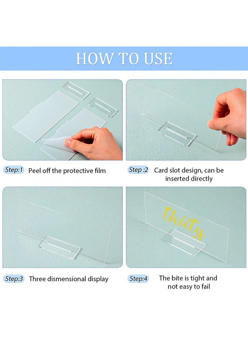 Aikanbo 10 Pack Acrylic Name Plate Personalized Desk Name Plaque Sign Clear Acrylic Panel Rectangle Acrylic Sheet Blank for Office Desk Decor (6 x 15cm) - Image 3