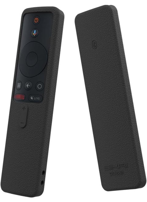 SIKAI Silicone Case For XIAOMI MI Box S Remote Shockproof Protective Cover For MI BOX S Remote Washable Skin-Friendly Dirt-Proof Anti-Lost with Remote Loop (Black)