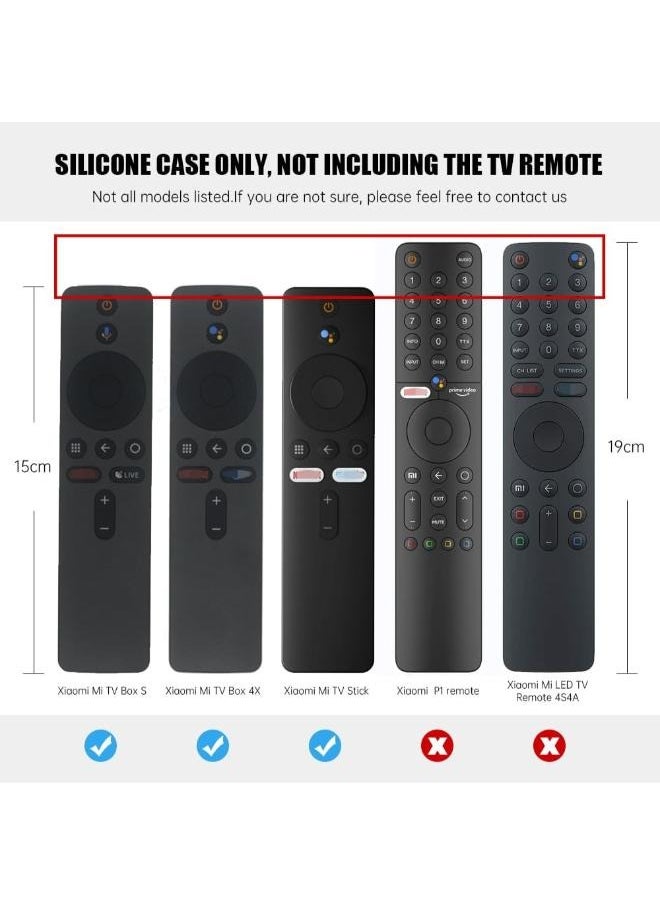 SIKAI Silicone Case For XIAOMI MI Box S Remote Shockproof Protective Cover For MI BOX S Remote Washable Skin-Friendly Dirt-Proof Anti-Lost with Remote Loop (Black)
