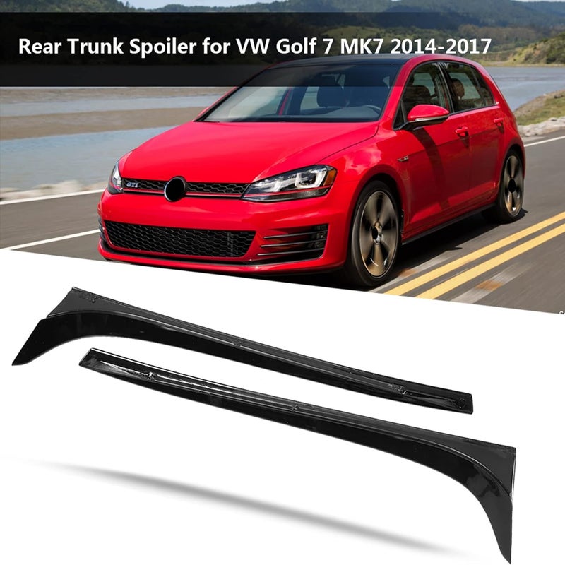 Haofy Rear Trunk Spoiler Car Wing Sticker ABS Black for 7 MK7 2014 to 2017 with Double Sided Tape Easy Install Upgrade Racing Style - Image 4