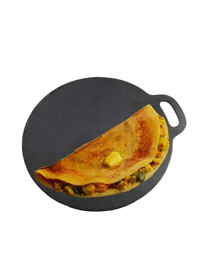 Ayda - Pre-Seasoned Cast Iron Tawa Flat Dosa Pan, Pizza Pan, Made in India, 30.5cm - Image 1