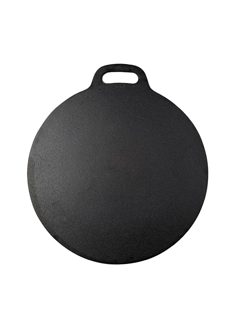 Ayda - Pre-Seasoned Cast Iron Tawa Flat Dosa Pan, Pizza Pan, Made in India, 30.5cm - Image 1