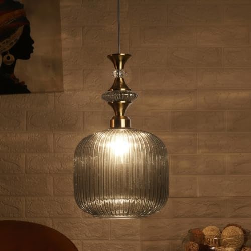 ELIANTE Povque Iron Hanging Light Vintage Decorate Hanging Lamp for Farmhouse Living Room Bedroom Corridor | 3 Years Warranty | Free Led Bulb | by Jainsons Lights (JS-1322-HL-SMOG) - Image 3