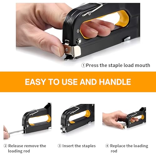 Inditrust Heavy Duty Stapler Staple Gun Nailer Tacker (Silver Stapler with 3000 pins size-8mm,10mm & 12mm) - Image 4