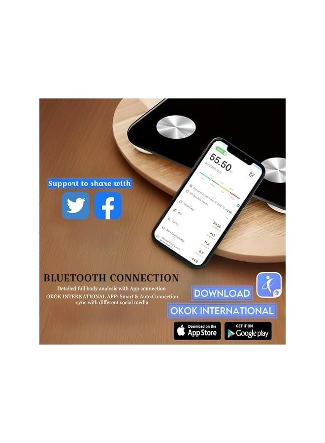 PROMASS Smart Scale For Body Weight, Digital Bathroom Weight Scale With App, 12 Measurement Weighing Scale For BMI/Weight/Fat/Muscle/Step On Technology, Max180kg. - Image 2