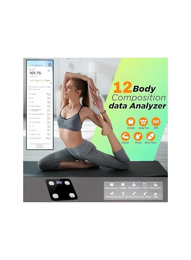 PROMASS Smart Scale For Body Weight, Digital Bathroom Weight Scale With App, 12 Measurement Weighing Scale For BMI/Weight/Fat/Muscle/Step On Technology, Max180kg. - Image 4